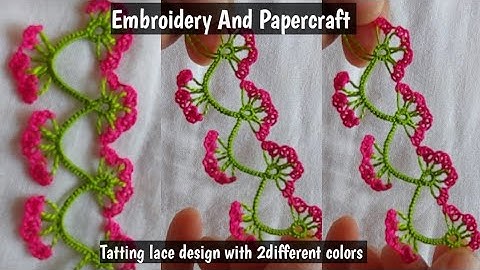 Tatting lace design tutorial for beginners|The art of lace making|Beautiful lace making 