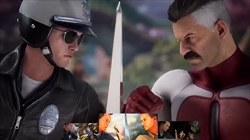 MK 1 - ALL NEW T1000 INTROS Interaction Dialogues with Omni-Man, Peacemaker, Conan, Reptile & Cyrax!