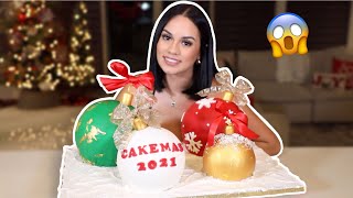 I MADE HUGE ORNAMENT CAKES! \/ CAKEMAS EP. 2