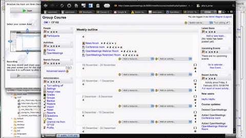OpenMeetings Moodle Sample Integration Video