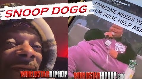 Dave Blunts Responds to Snoop Dogg While Seating on Stage Performing with Oxygen Tank