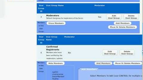 Adding members to usergroups in simplepress forum
