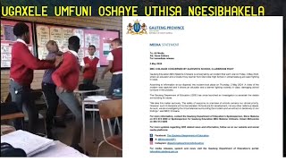 Zimshubele umfundi olahlahle phansi uthisha ngoyaba lwezibhakela eklasini