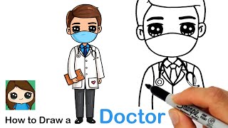 كيفية رسم طبيب ❤️🏥 بطل الرعاية الصحية