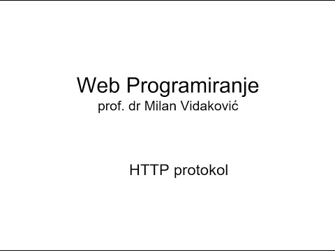 Osnove HTTP protokola, prvi deo