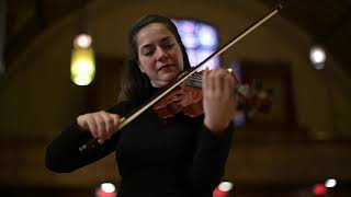 Dr. Kate Bevan-Baker - Fiddle
Dr. Kate Bevan-Baker
PhD Concordia University, MMus McGill University
Fiddle
Dr. Bevan-Baker is playing on a fine Markneukirchen violin, made Circa 1930. The instrument was stored, and left un-strung until late 2019, when it was set up and strung by Montreal Luthier David Desbois.
The Littlest Doyle (Andrew Finn Magill)
The Stride (Winifred Horan)
The Moving Pint (Charlie Lennon)
Filmed and recorded by Randy Cole
at Concordia University, Montreal, Quebec
December 17, 2019 Dr. Kate Bevan-Baker - Fiddle