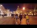 На проспекте вечером. Vilnius. EU.Cities,people.