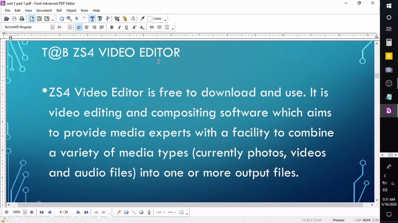 12th (IT 803) movie editing tool's web application UNIT 1 YouTube