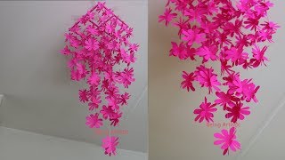 Paper Flower Wall Decoration - DIY Wall Decor ideas - Paper Craft - Paper Flower