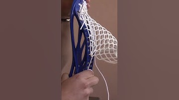 How to string a 1 up in a lacrosse head! #shorts #lacrosse #diy #workofshark