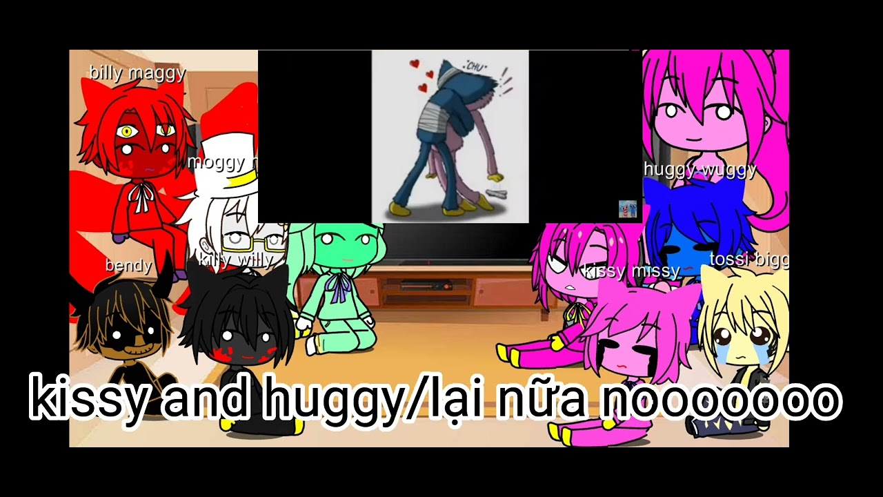 gia tộc huggy wuggy react to huggy vs bendy and huggy x kissy part 9