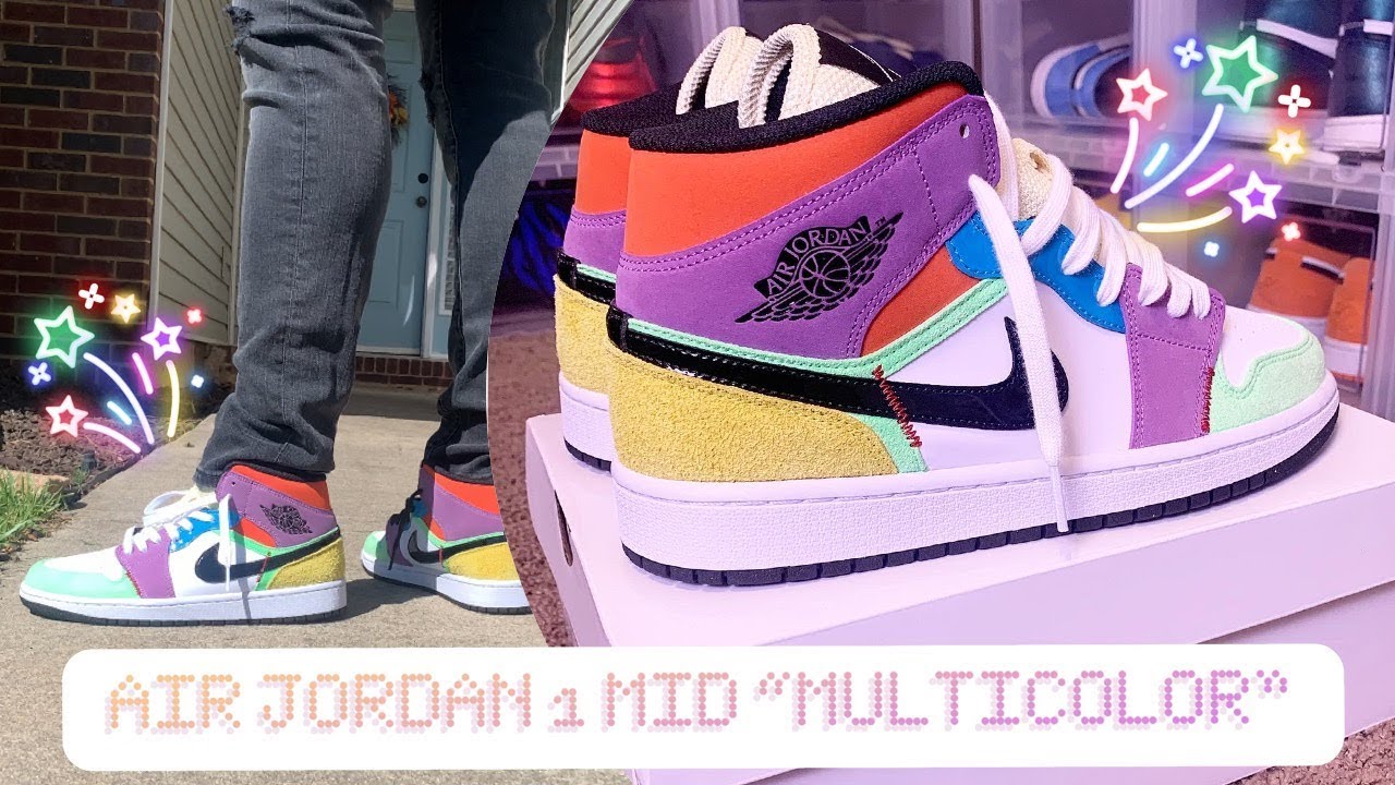 jordan 1 multicolor on feet