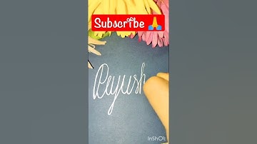 Piyush name write in English cursive writing✍️🥰#cursive #calligraphy #writing #shortvideo
