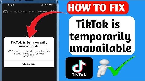 How to Fix Tik Tok is temporarily unavailable | how to fix tiktok server error