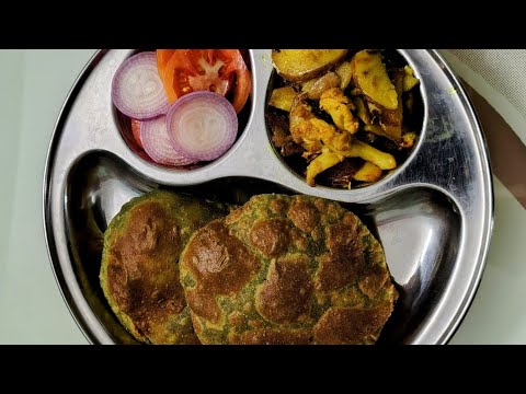 palak ki kachori or aaloo ka bhujiya recipe