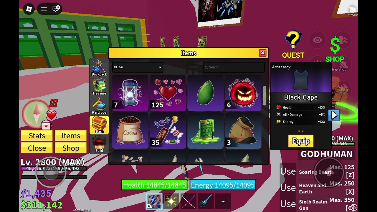 My blox fruits account (how does it look rate 1/10 in comments)