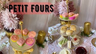 Afternoon Tea | Petit Fours Recipe | Mini Pastries | Butter Cake Recipe | Glazed Pastry