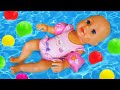 La vie de baby born annabelle jeux ducatifs pour enfant apprenez  nager et  dessiner