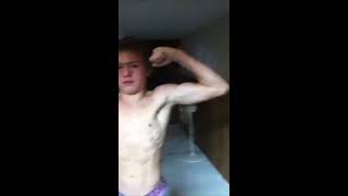 Teen 14Yo Ripped Bodybuilder Flexing Aesthetic Muscle Read Description