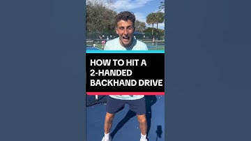 How to hit a 2-Handed Backhand Drive in 60 seconds #pickleball #pickleballtips #shorts