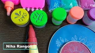 Unboxing Rangoli kit Rangoli Making Tools | How to use Rangoli Tools | #Niharangoli