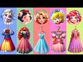 [DIY Paper Game] ディズニープリンセス Disney Princess Wrong Dresses Game👗Elsa Snow White Halloween #asmr #エルサ