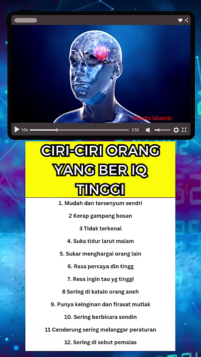 Ciri Ciri Orang Yang Ber IQ Tinggi
