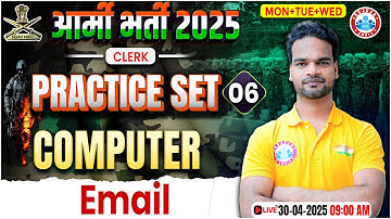 Army Clerk Computer Practice Set 2025 | Email | Computer for Army Clerk By Shivam Sir