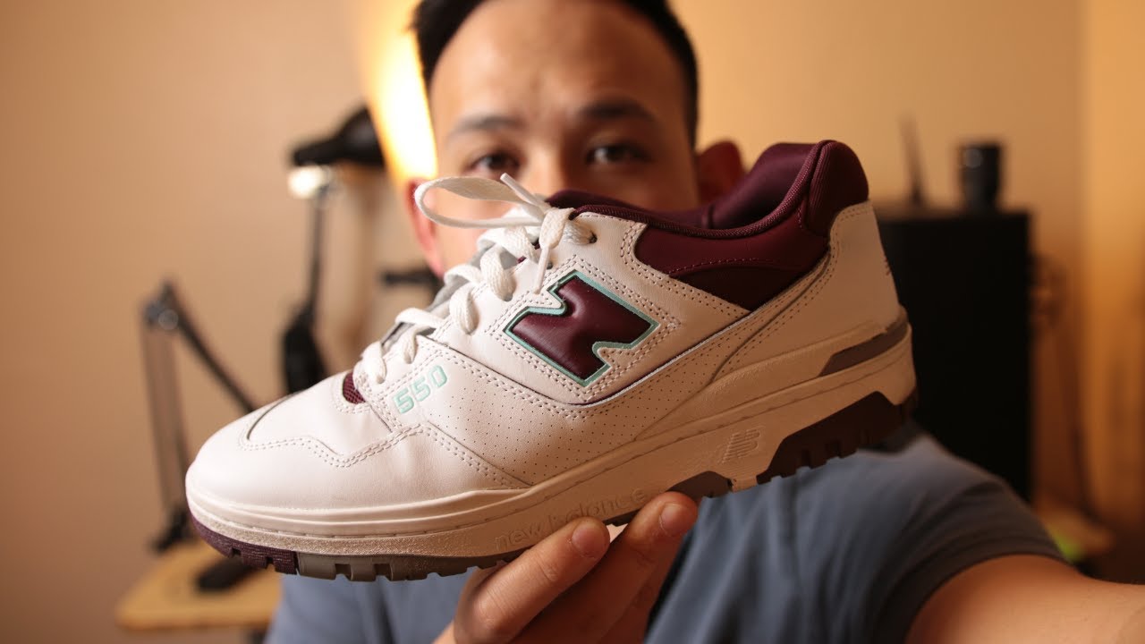 New Balance 550 Burgundy Cyan Sneaker Review and On-Foot Look