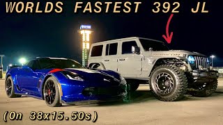 Jeep Rubicon 392 Shocked Everyone Drag Racing (38in tires)
