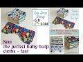 Sewing the perfect baby burp cloth pattern