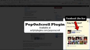 PopOnScroll Plugin With Facebook Like Box