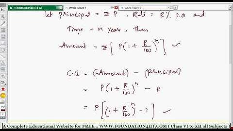 Compound Interest By Using Formulae || Class 9 Maths ICSE ||