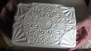 Web. Geometric carving on the casket