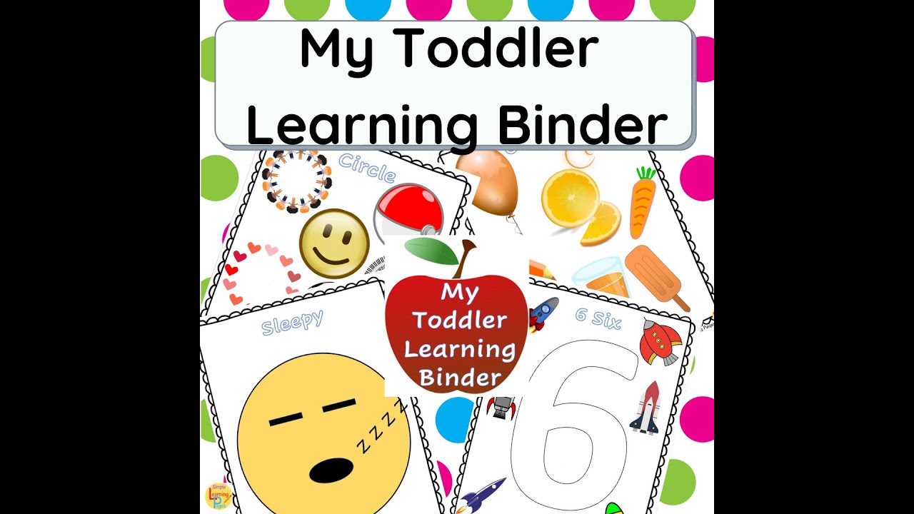 My Toddler Learning Binder ~ Simple Learning Pages - YouTube
