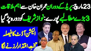 Important Meeting With Imran Khan During 23rd March Parade | Election Audit Confirm | Nawaz Shocked