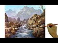 Acrylic Landscape Painting in Time-lapse / Rocky River / JMLisondra