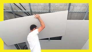 How to install and  PLASTERBOARD Ceiling  SAW Profiles  Drywall