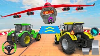 Mega Ramp Tractor Stunt Game || 🤩 Tractor Game video screenshot 2