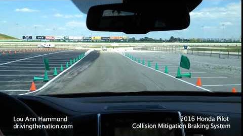 2016 Honda Pilot pickup safety and technology for Collision Mitigation Braking System sixth sense