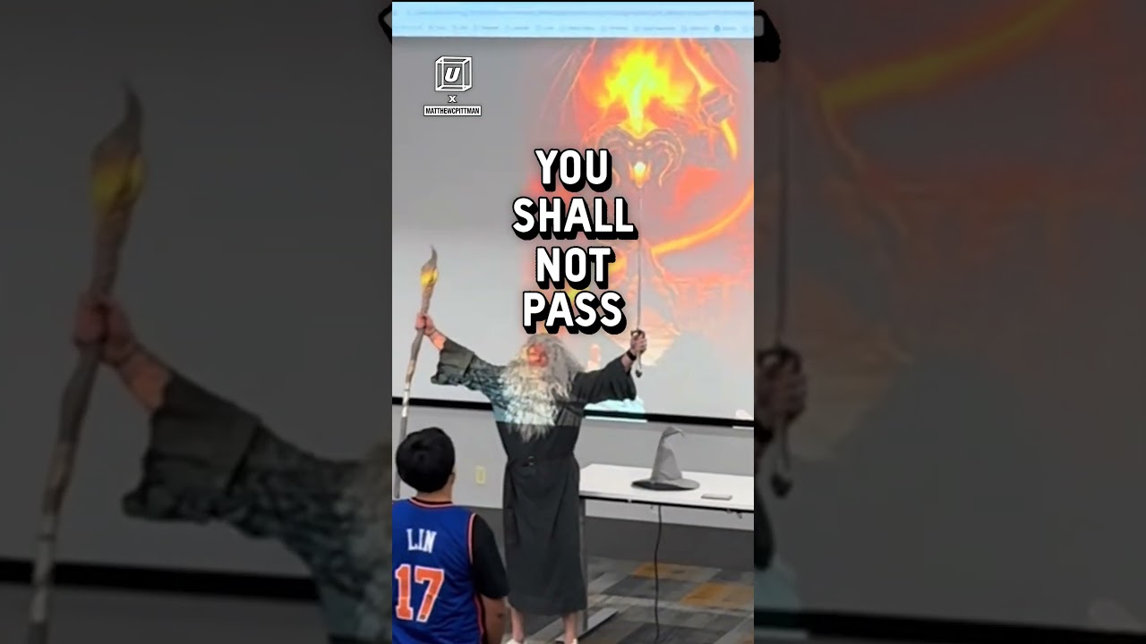 Professor fails students dressed as Gandalf 🧙‍♂️😂                  🎥: TikTok / matthewcpittman