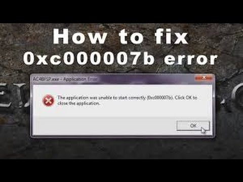 erreur 0xc000007b fix