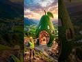 Turning a Giant Avocado Into a Luxury Tiny House 🥑🏠 | AI Construction|#shorts #aivideo #trending