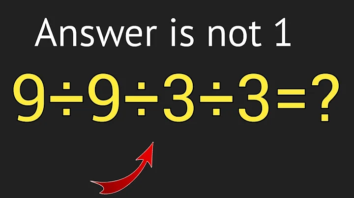 Only Genius Can Solve This! | 9÷9÷3÷3 = ? | PEMDAS vs BODMAS