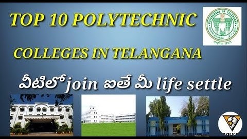 Top 10 polytechnic colleges in Telangana | #tspolycet2021