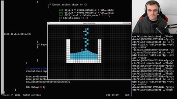 Coding Fluid Simulation in C | Fluid Spreading | Ep. 3