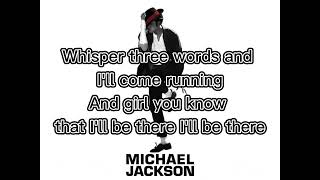 Michael Jackson ~ You are not alone with Lyrics