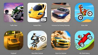 Traffic Rider, Asphalt 8, Extreme Car Driving Simulator, Moto X3M, Payback 2 Gameplay, Hill Climb Ra screenshot 5