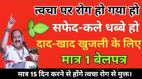 तव्चा रोग के उपाय,मात्र 1 बेलपत्र से करें | चर्म रोग उपचार | दाद का उपचार | Pradeep Mishra