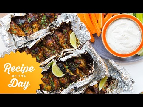 recipe-of-the-day:-foil-pack-grilled-chicken-wings-|-food-network